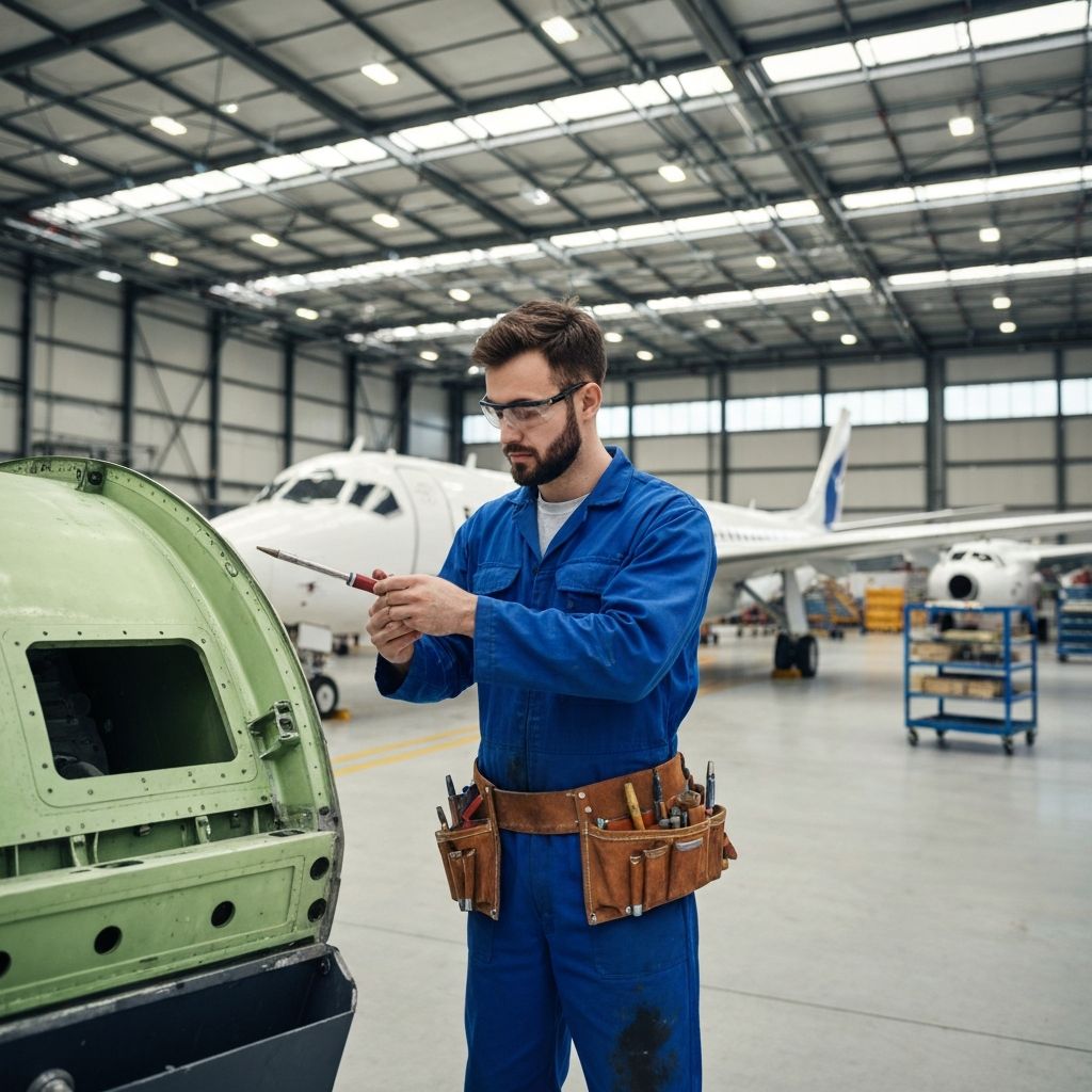 Hangar maintenance work